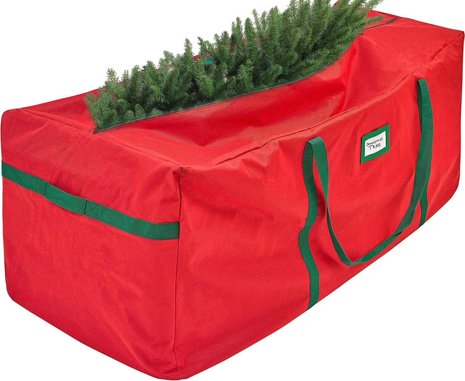 HOLDN’ STORAGE Christmas Tree Bag Heavy Duty 600D Oxford - Christmas Tree Bags Storage Fits Up To 9Ft, Waterproof Storage Bags with Reinforced Handles & Zipper.