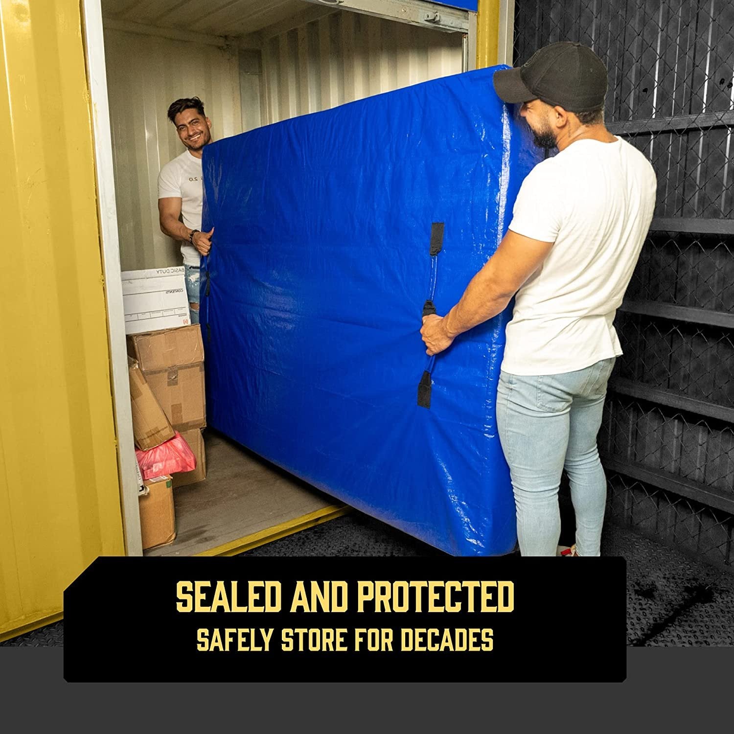 Mattress Bags for Moving with 8 Handles - Full Size - Extra-Thick Mattress Bag for Moving - Reusable Mattress Storage Bag - Mattress Cover for Moving with Zipper, Moving Mattress Bag Protector