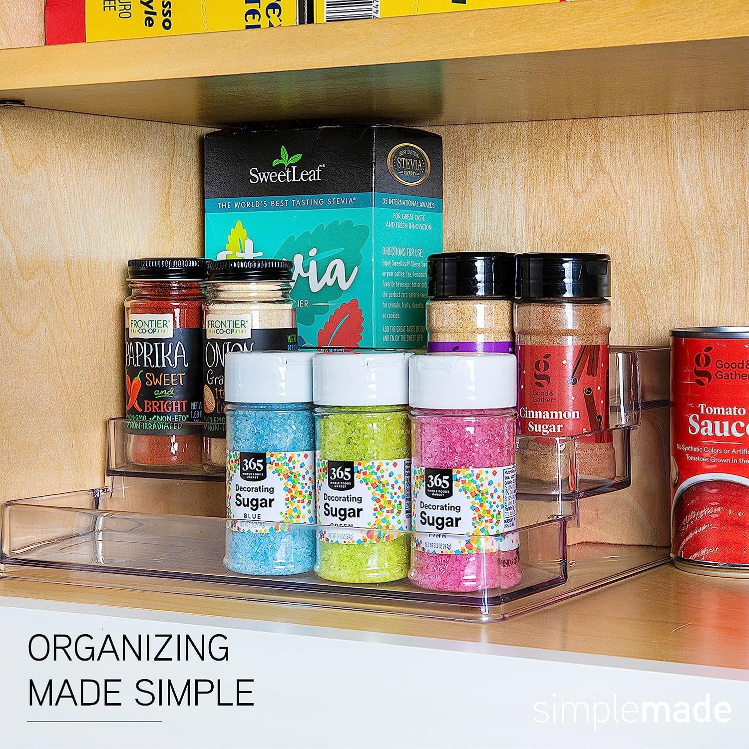  iDesign Linus Plastic Stadium Spice Racks, BPA-Free 3-Tiered  Organizer for Kitchen, Pantry, Bathroom, Vanity, Office, Craft Room Storage  Organization, 10.25 x 9.25 x 4, Clear : Home & Kitchen