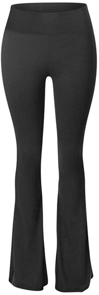 SATINA Black Flare Palazzo Wide Leg Pants | High Waisted | Reg & Plus | Size Medium