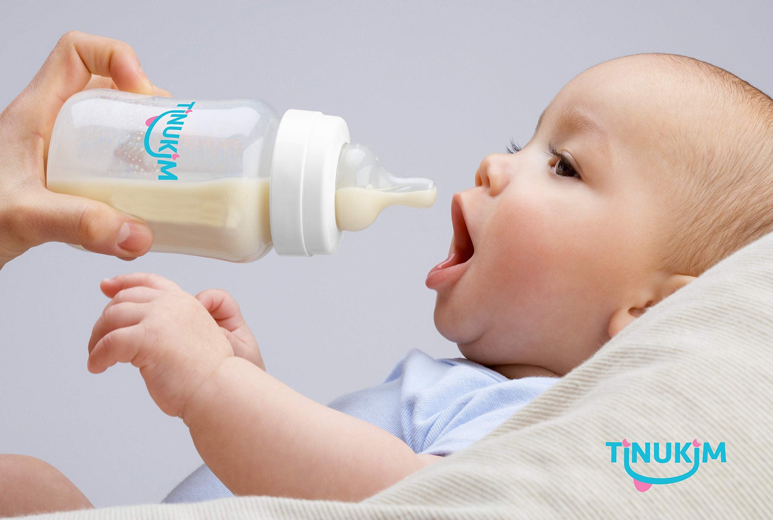 Tinukim iFeed Baby Bottle - 4oz Tube, Self-Feeding, Anti-Colic, White - 2-Pack (Size: 2 Count)
