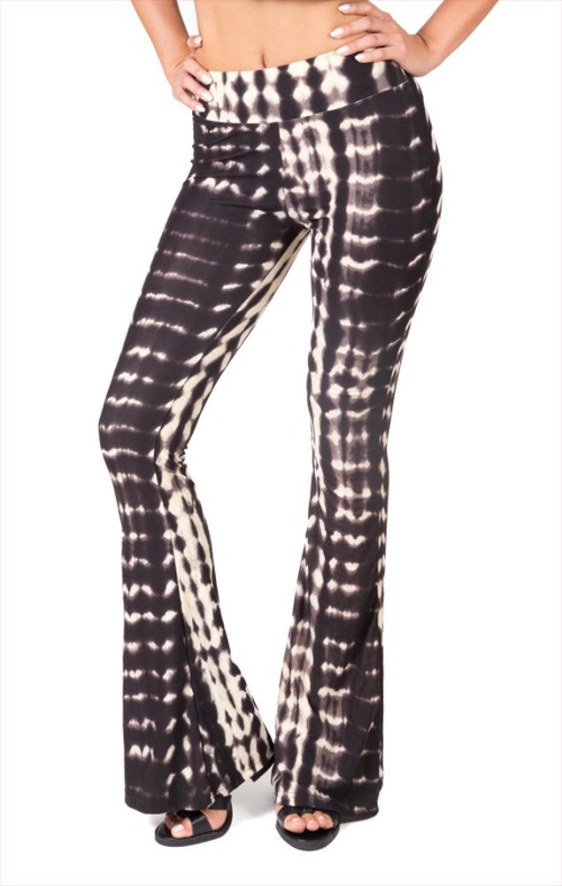 X-Large SATINA Trippy Black Flare Palazzo Wide Leg Pants - Printed & Solid - Reg & Plus - Free Ship