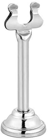 Alpine Industries 3" Harp Style Place Card Holder - Table Card Holder - Tabletop Menu Holder - Table Number Holder -Great for Restaurants, Weddings Banquets - Silver (24 Pack)