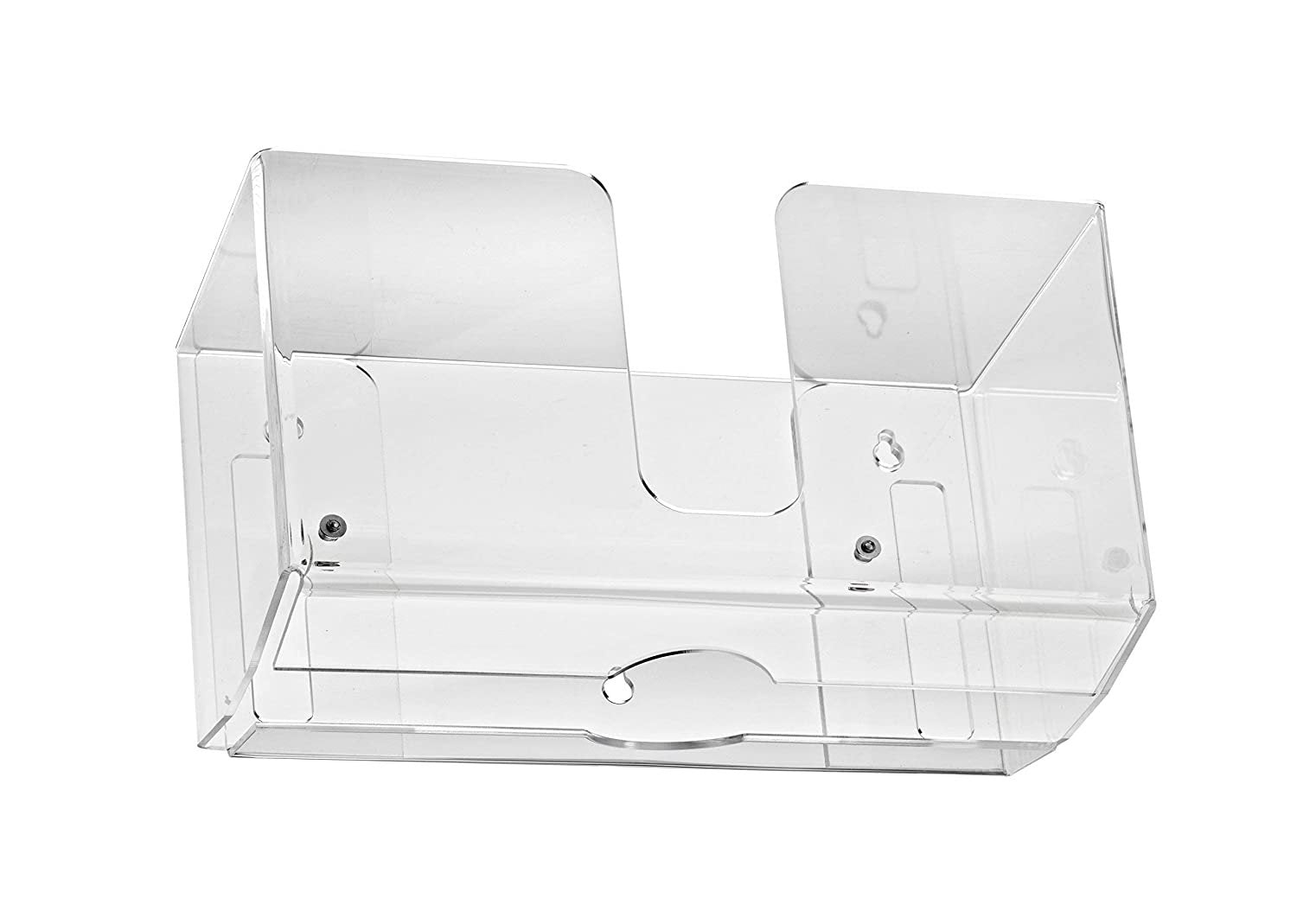 Alpine Industries Acrylic Wall-Mounted Paper Towel Dispenser - Single or Multiple Towel Retrieval - Bi Fold and C Fold (Clear)