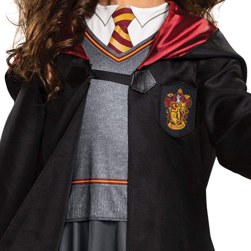 Harry Potter Hermione Granger Classic Girls Costume, Black & Red, Kids Size Large (10-12)