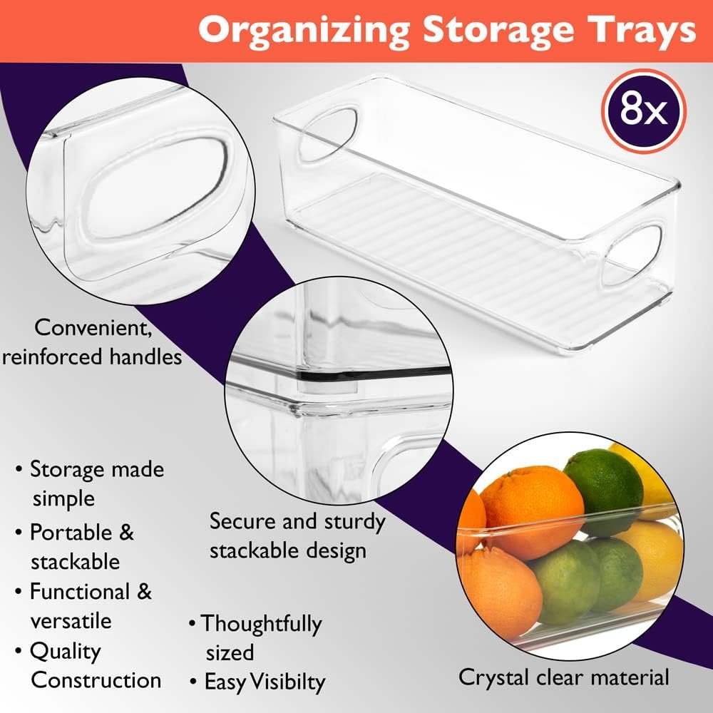 ClearSpace Plastic Storage Bins – Perfect Kitchen Organization Or Pantry Storage – Fridge Organizer, Pantry Organization And Storage Bins, Cabinet