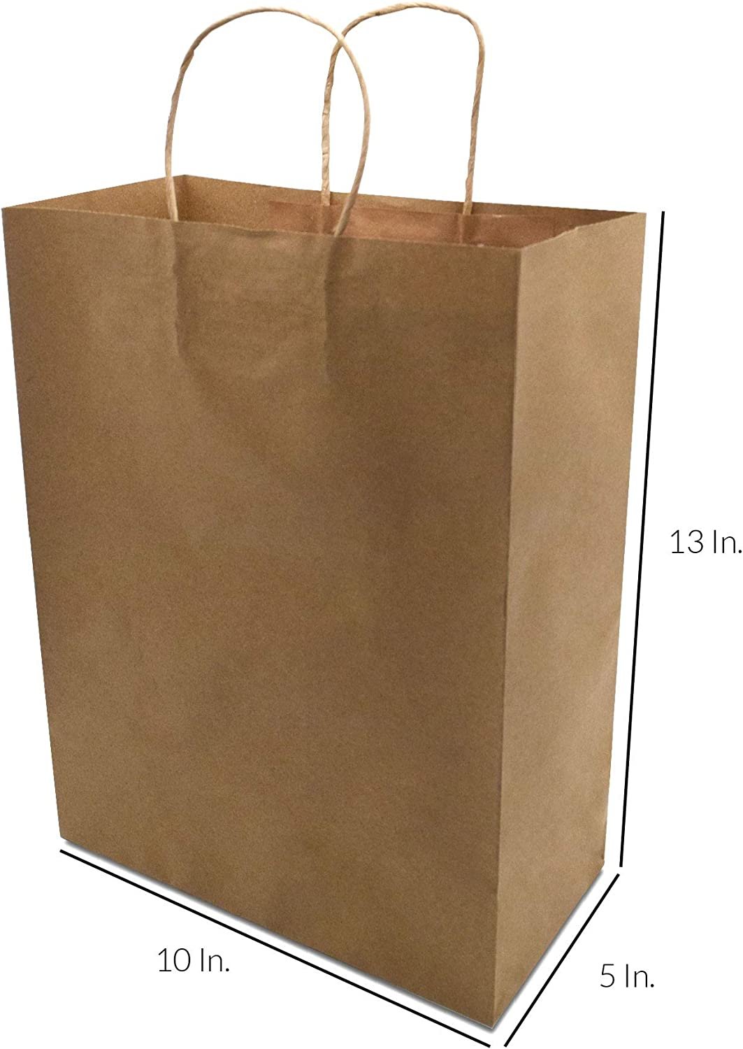 Gift Bags Assorted Sizes - 75 Pack Brown Kraft Paper Shopping Bags with Handles, Craft Totes in Bulk for Boutiques, Small Business, Retails Stores, Birthday Parties, Events, Merchandise, Thank You