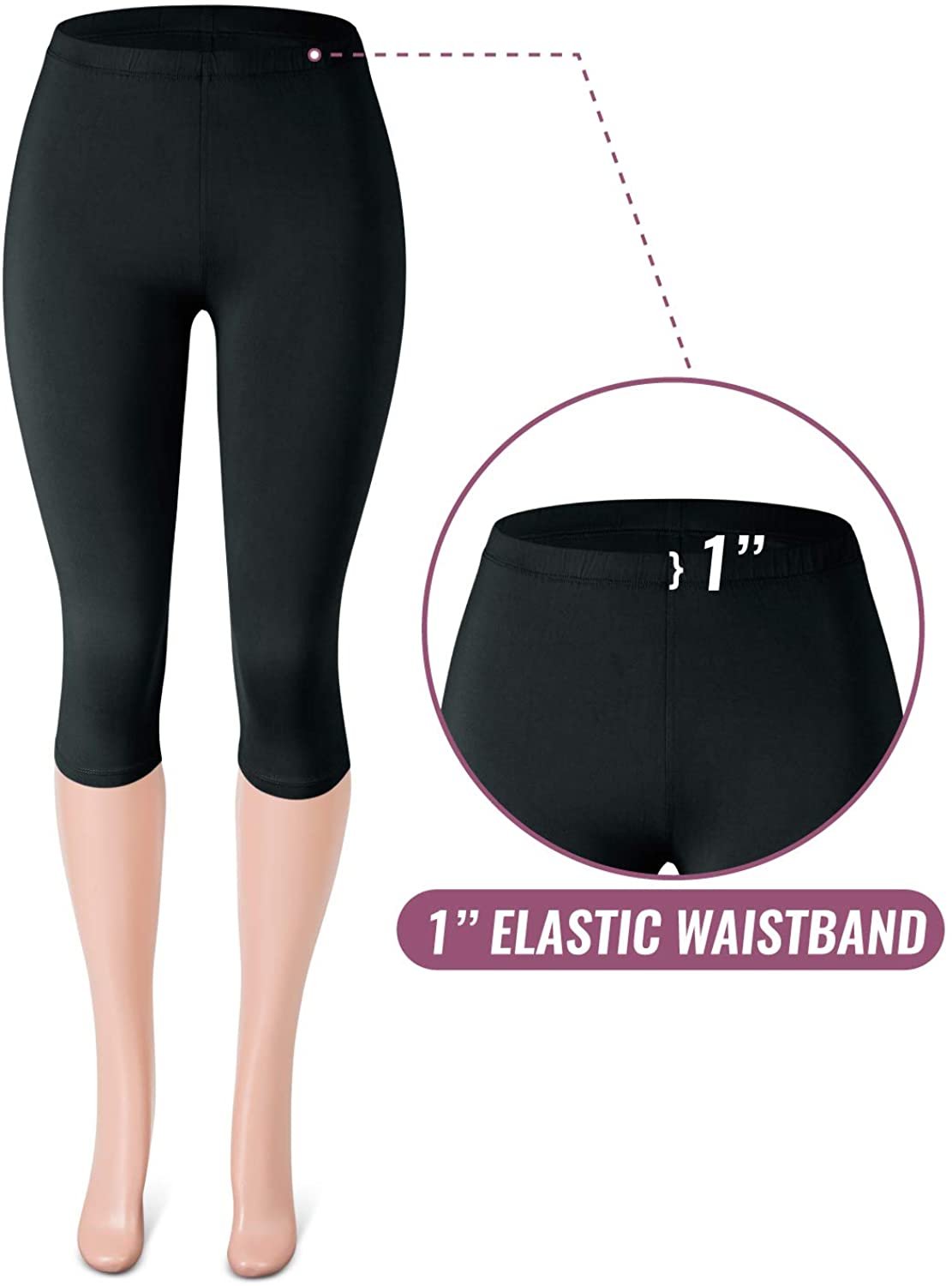 SATINA High Waisted Ultra Soft Leggings | 1" Waistband | 22 Colors