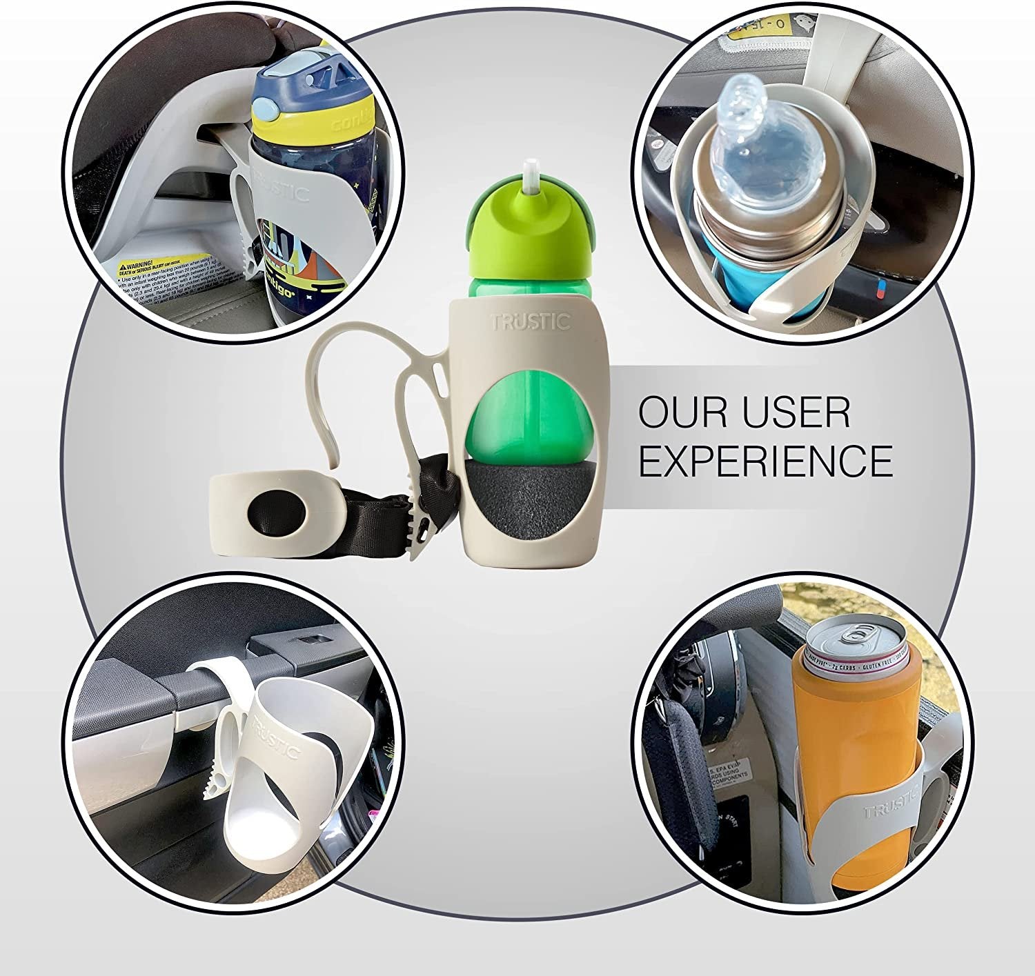 Trustic - Child Cup Holder for Convertible Car Seats - Compatible with The Majority of Car Seat Models