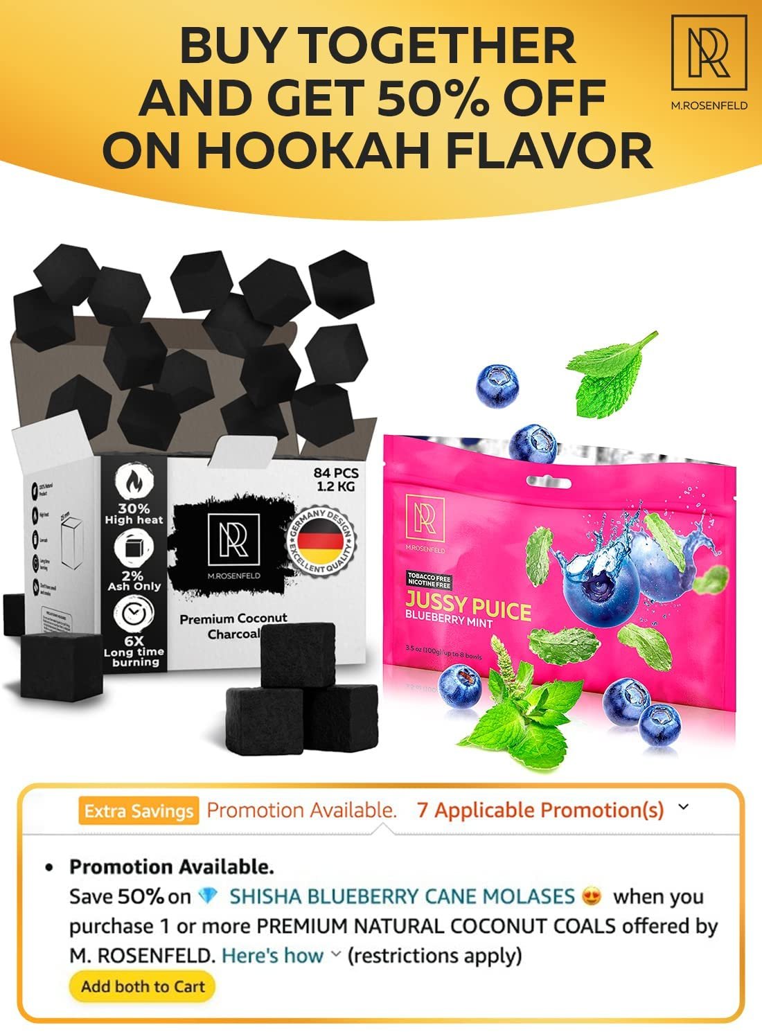 XL Pack 84 Coconut Charcoal Hookah Coals - 1.2 KG White Value Pack Size - 100% Natural - 25mm Cubes - Free Shipping