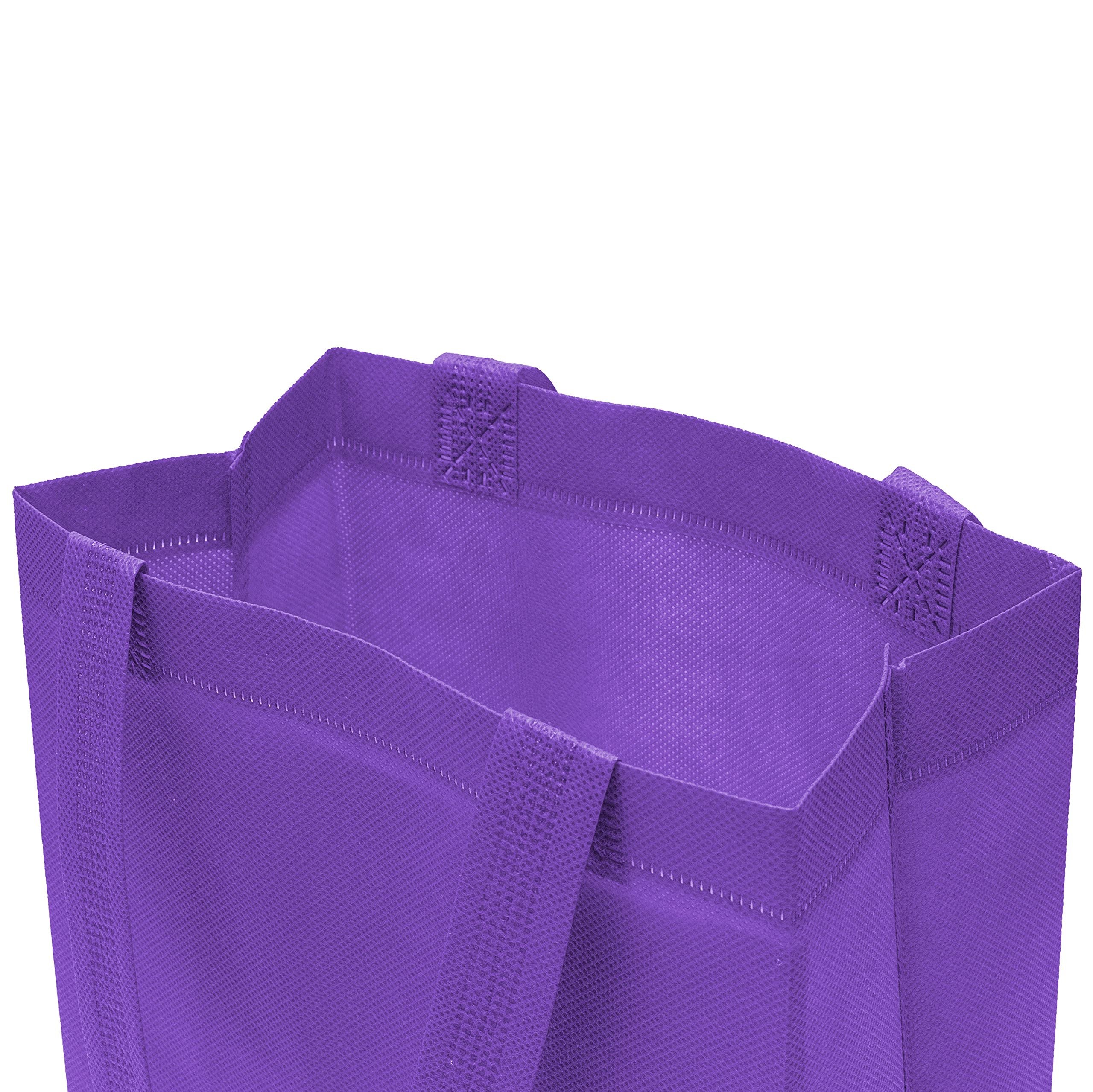 Reusable Gift Bags - 12 Pack Small Totes, Eco-Friendly Fabric - Assorted Colors - 8x4x10 Inches