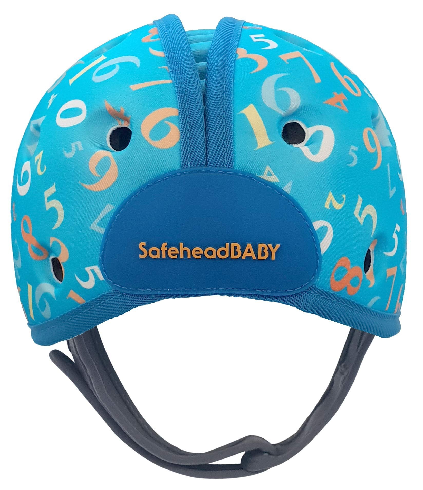 SafeheadBABY Infant Safety Helmet Toddler Head Protection UL-Lightweight - One Size - Numbers Blue
