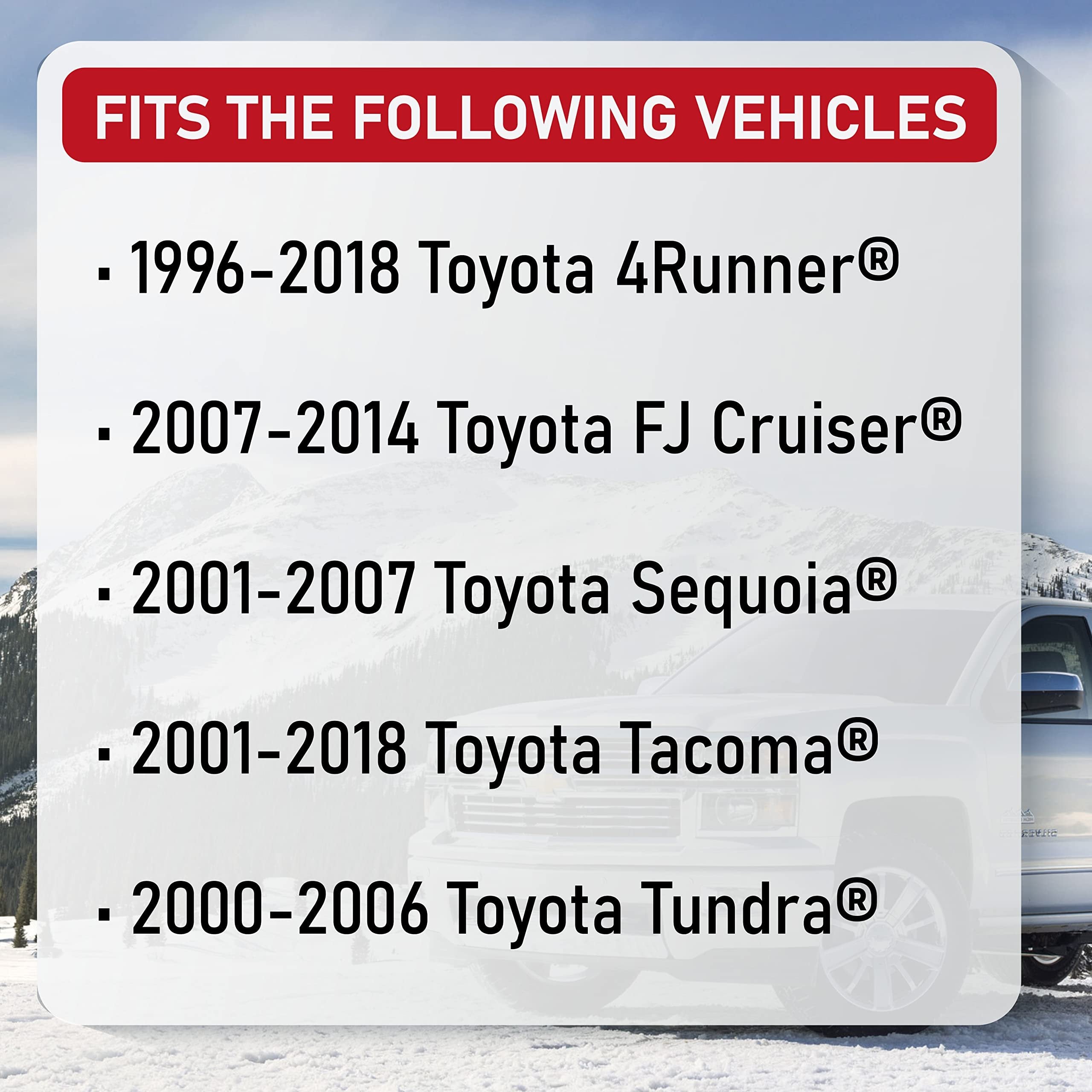 Wheel Spacer Set of 4-6 Lug 1 inch Thick 25mm Lug Centric Hub Adapter 6x5.5 - Compatible with Toyota Vehicles - 1996-2018 4Runner, 01-07 Sequoia, 2001-18 Tacoma, Tundra, FJ Cruiser - 6x139.7mm