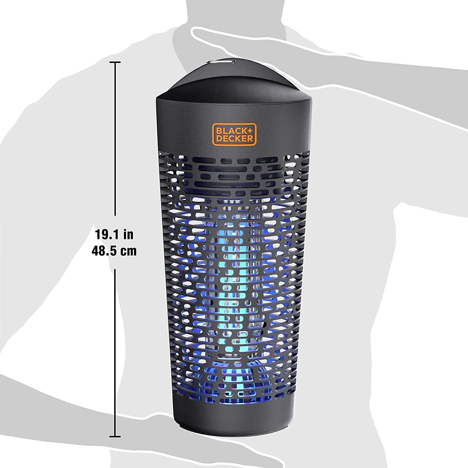 BLACK+DECKER Outdoor Electric UV & Killer for Flies, Mosquitoes, Gnats & Other Small to Large Flying Pests Half Acre Coverage for Home, Deck, Garden, Patio, Camping & More