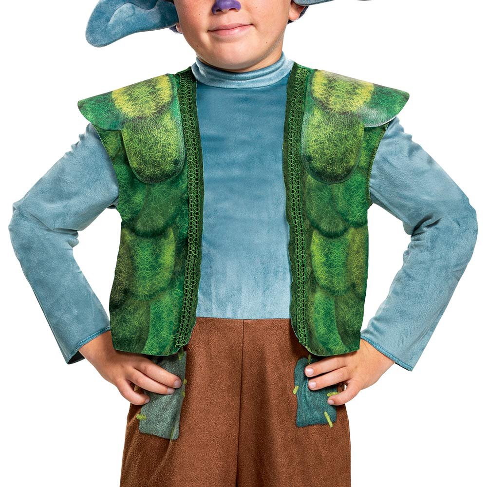 Trolls World Tour Branch Costume, Trolls World Tour Children's Deluxe Dress Up Outfit for Boys, Kids Size Small (4-6)