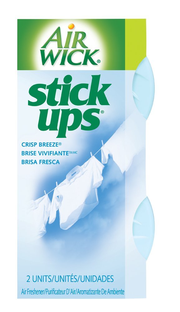 Air Wick Stick Ups 2-Count (Pack of 12) Crisp Breeze Air Fresheners - 24 Count
