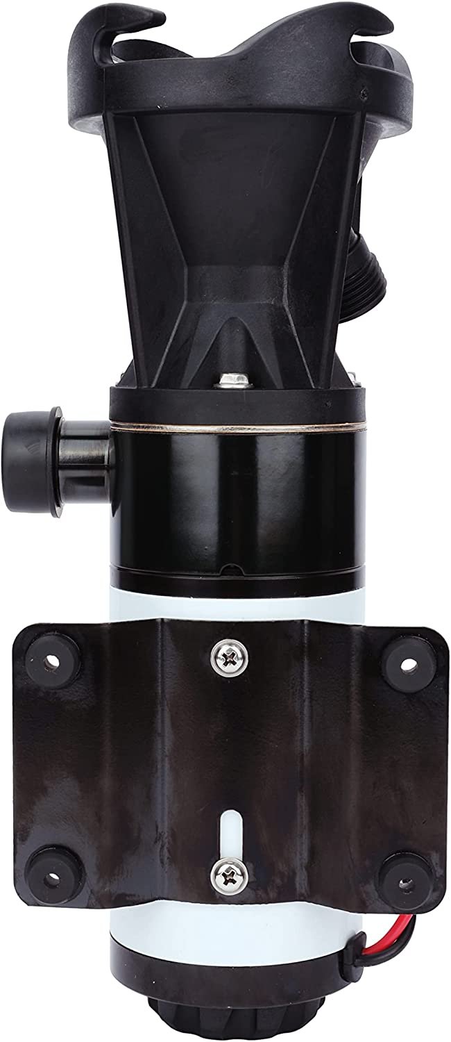 RV Sewer Macerator Pump 12V - 12 GPM Quick Release Macerator Pump Marine for RV Trailer, Camper Van, Caravan, Boat - 12/24V DC Seamless Motor - Portable Dump Station Mount Boat Waste Pump