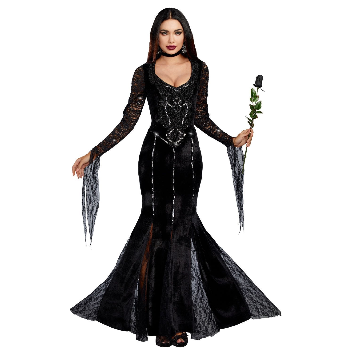 Dreamgirl womens Frightfully Beautiful Adult Costume, Black, Large US